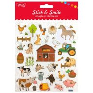 Matrica, fólia Daco "Stick & Smile" farm állatok