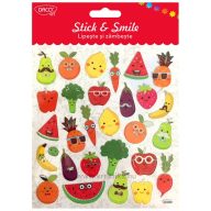 Matrica, fólia Daco "Stick & Smile" gyümölcsök
