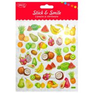   Matrica, glitteres Daco "Stick & Smile" gyümölcsök