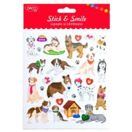 Matrica, glitteres Daco "Stick & Smile" kutyák