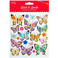  Matrica, arany fólia Daco "Stick & Smile" pillangók