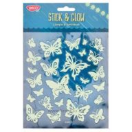   Matrica, sötétben világító Daco "Stick & Glow" pillangók