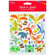   Matrica, glitteres Daco "Stick & Smile" sárkányok
