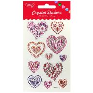 Matrica, 3D Daco "Crystal stickers" szívek