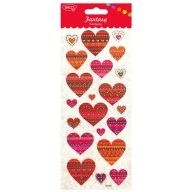 Matrica, glitteres Daco "Fantasy" szívek