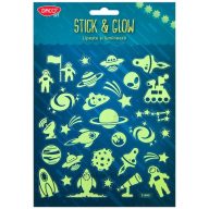   Matrica, sötétben világító Daco "Stick & Glow" univerzum