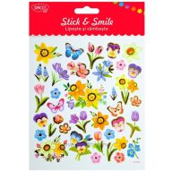   Matrica, arany fólia Daco "Stick & Smile" virágok