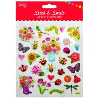 Matrica, fólia Daco "Stick & Smile" virágok