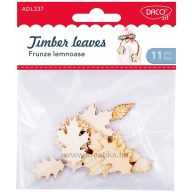   Fa dekoráció, falevél Daco "Timber leaves" natúr