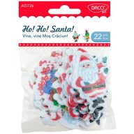 Filc forma, mikulás 6,2 cm Daco "Ho! Ho! Santa