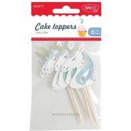 Papír dekoráció Daco "Cake toppers" Unicorn
