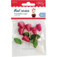 Papír dekoráció, rózsák Daco "Red roses
