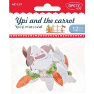 Fa dekoráció, nyuszik Daco "Ypi and the carrot