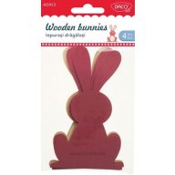 Fa dekoráció, nyuszik Daco "Wooden bunnies