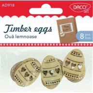 Fa dekoráció, tojások Daco "Timber eggs