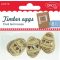 Fa dekoráció, tojások Daco "Timber eggs