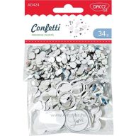 Konfetti, vegyes forma 34 g Daco "Wedding" ezüst