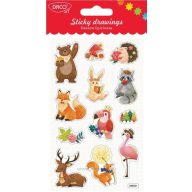 Matrica, fólia Daco "Sticky drawings" állatok