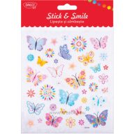 Matrica, fólia Daco "Stick & Smile" pillangók