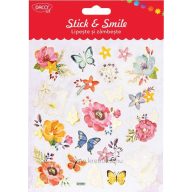   Matrica, arany fólia Daco "Stick & Smile" virágok