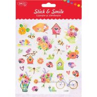 Matrica, fólia Daco "Stick & Smile" virágok