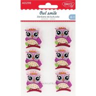 Filc forma, bagoly 4 cm Daco "Owl smile