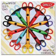 Olló készlet, kreatív 14 cm 10 db-os Daco "Zig-Zag