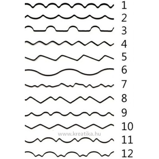 Olló készlet, kreatív 16,5 cm 12 db-os Daco "Zig-Zag