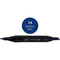   Alkoholos marker kétvégű, vágott és gömb Daco "Art Duet" 74 brilliant kék