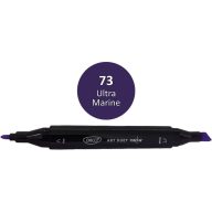   Alkoholos marker kétvégű, vágott és gömb Daco "Art Duet" 73 ultramarin