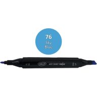   Alkoholos marker kétvégű, vágott és gömb Daco "Art Duet" 76 égkék