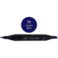   Alkoholos marker kétvégű, vágott és gömb Daco "Art Duet" 71 kobaltkék