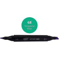   Alkoholos marker kétvégű, vágott és gömb Daco "Art Duet" 68 türkiz