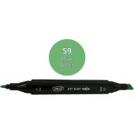   Alkoholos marker kétvégű, vágott és gömb Daco "Art Duet" 59 halványzöld