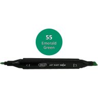   Alkoholos marker kétvégű, vágott és gömb Daco "Art Duet" 55 smaragd