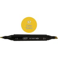   Alkoholos marker kétvégű, vágott és gömb Daco "Art Duet" 32 mély sárga