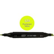   Alkoholos marker kétvégű, vágott és gömb Daco "Art Duet" 123 fluo sárga
