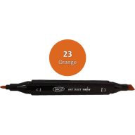   Alkoholos marker kétvégű, vágott és gömb Daco "Art Duet" 23 narancs