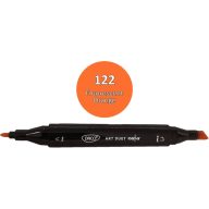   Alkoholos marker kétvégű, vágott és gömb Daco "Art Duet" 122 fluo narancs