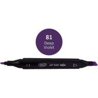   Alkoholos marker kétvégű, vágott és gömb Daco "Art Duet" 81 mély ibolya