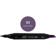   Alkoholos marker kétvégű, vágott és gömb Daco "Art Duet" 83 levendula