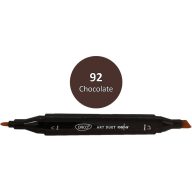   Alkoholos marker kétvégű, vágott és gömb Daco "Art Duet" 92 csokoládé