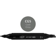   Alkoholos marker kétvégű, vágott és gömb Daco "Art Duet" CG5 hideg szürke