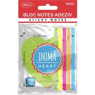 Öntapadó jegyzettömb 70x70 mm 100 lap Daco neon színek