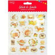   Matrica, arany fólia Daco "Stick & Smile" mókusok