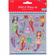 Matrica, glitteres Daco "Stick & Dress up" sellők