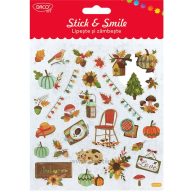   Matrica, arany fólia Daco "Stick & Smile" őszi hangulat