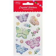 Matrica, 3D Daco "Crystal Stickers" pillangók