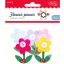 Filc forma, virág katicával 6,5 cm Daco "Flower power
