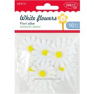 Filc forma, virág 4 cm Daco "White flowers